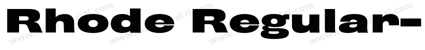 Rhode Regular字体转换